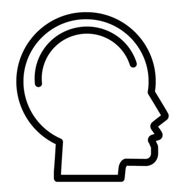 İnsan baş vektör simgesi