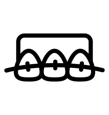 Diş telleri vektör simgesi