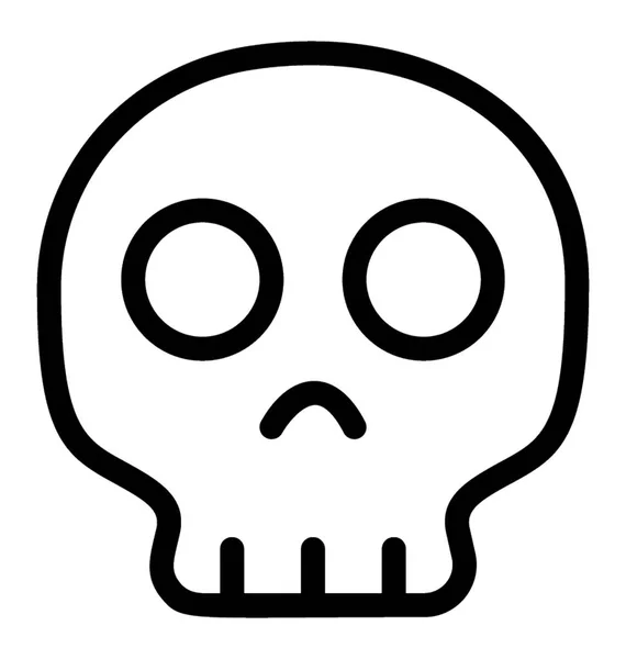 Icono del vector del cráneo — Vector de stock