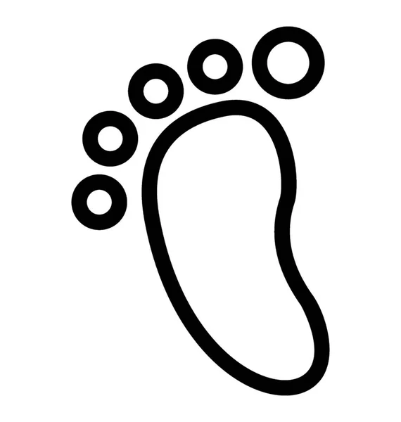 Fußabdruck-Vektorsymbol — Stockvektor