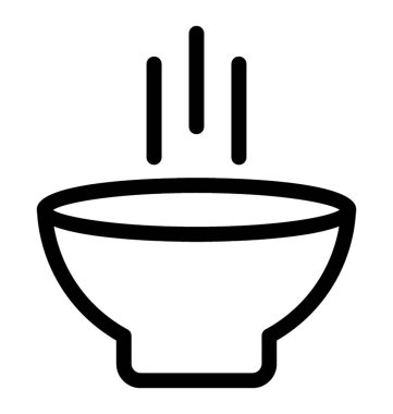 Sıcak yemek vektör simgesi