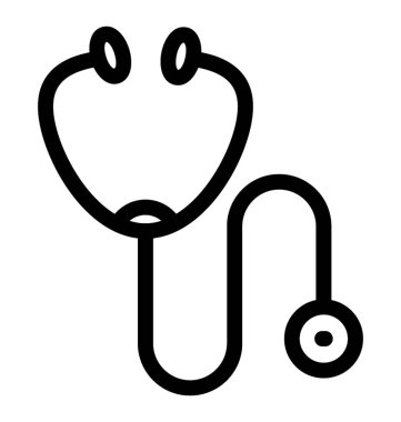 Stetoskop Vektör Simgesi