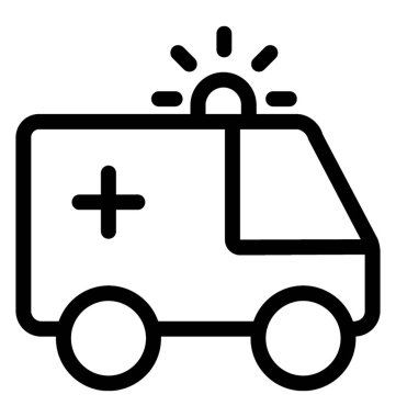 Ambulans vektör simgesi