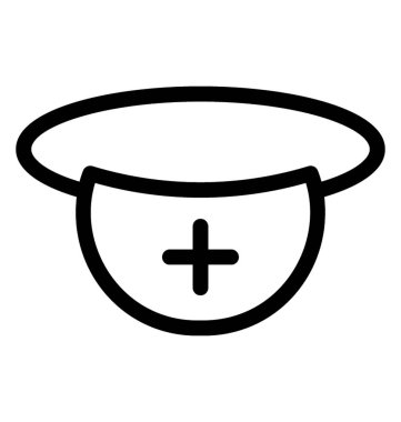 Hemşire şapka vektör simgesi