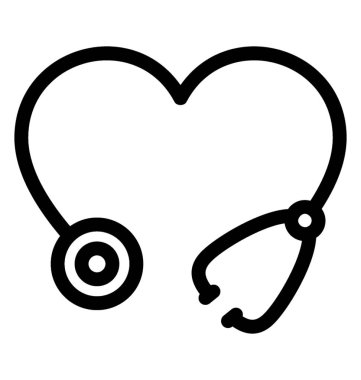 Stetoskop Vektör Simgesi
