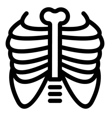 Kaburga vektör simgesi