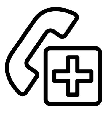 acil arama vektör simgesi