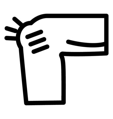 Diz ağrısı vektör simgesi