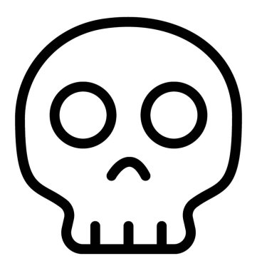 Kafatası vektör simgesi