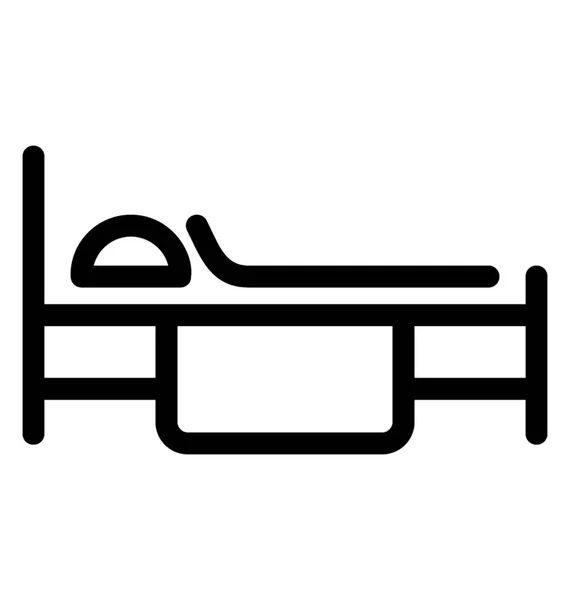 Cama vector icono — Archivo Imágenes Vectoriales