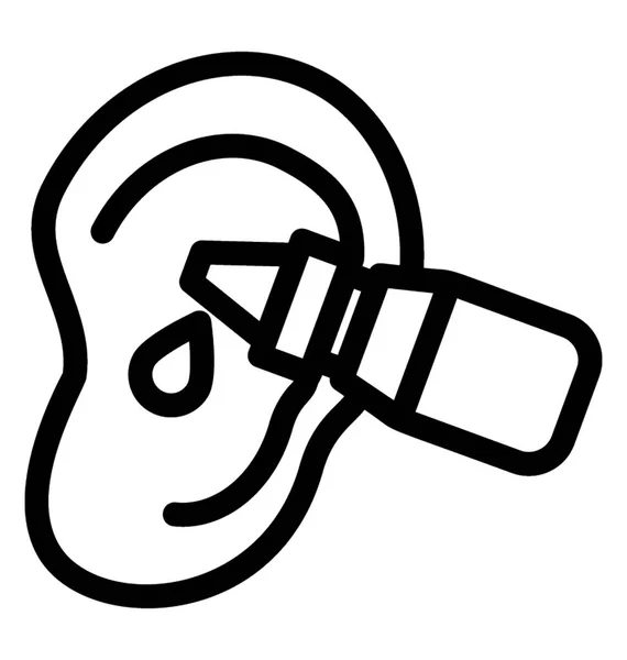 Ear Vector Icon — Stock Vector