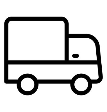 Lojistik Van satırı vektör simgesi