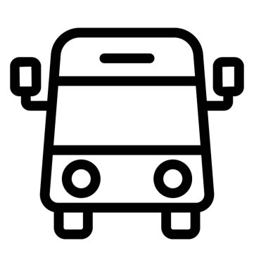Otobüs hattı vektör simgesi