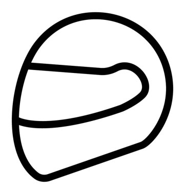 kask çizgisi vektör simgesi