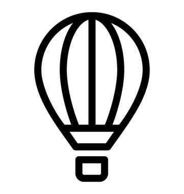 Sıcak hava balon satırı vektör simgesi