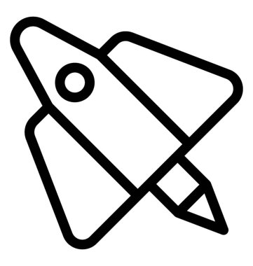 Jet satırı vektör simgesi