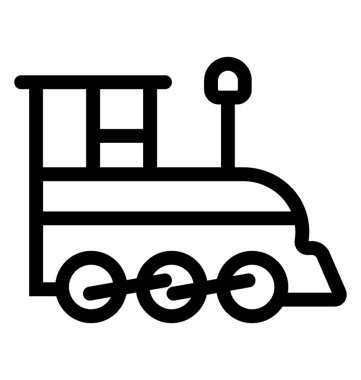 Lokomotif satırı vektör simgesi
