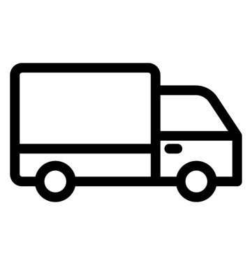 Lojistik kamyonu satırı vektör simgesi