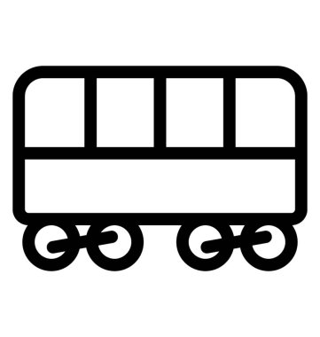 Tren Bogie satırı vektör simgesi
