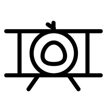 Hedef tahtası satırı vektör simgesi