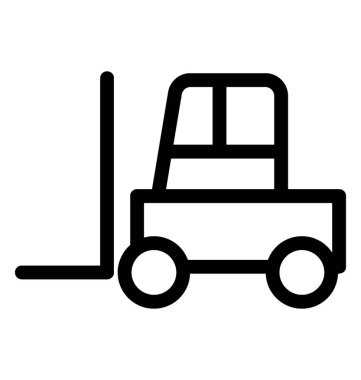 Forklift kamyon satırı vektör simgesi