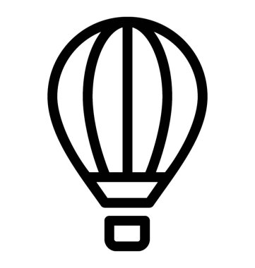 Sıcak hava balon satırı vektör simgesi