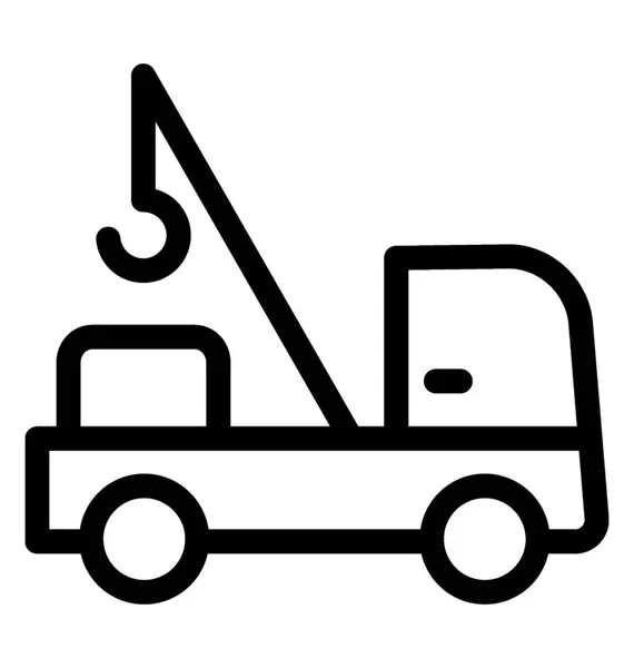 Tow Truck linii wektor ikona — Wektor stockowy