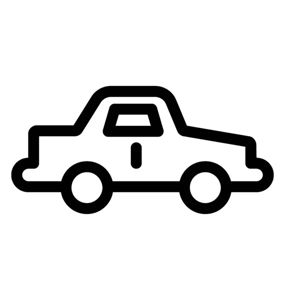 Taxi Line Vector Icon — Stock Vector