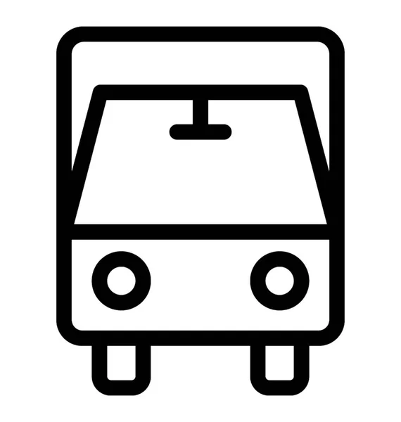 Bus Line Vector Icon — Stock Vector