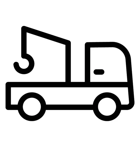 Tow Truck Line Vector Icon — Stock Vector