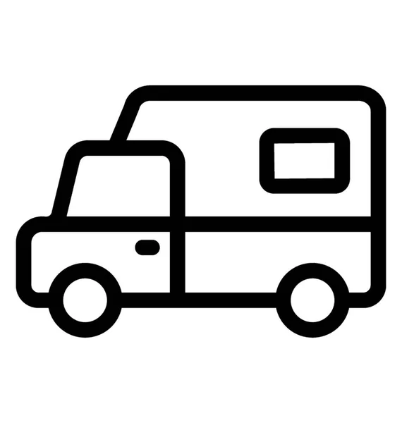 Logistic Truck Line Vector Icon — Stock Vector