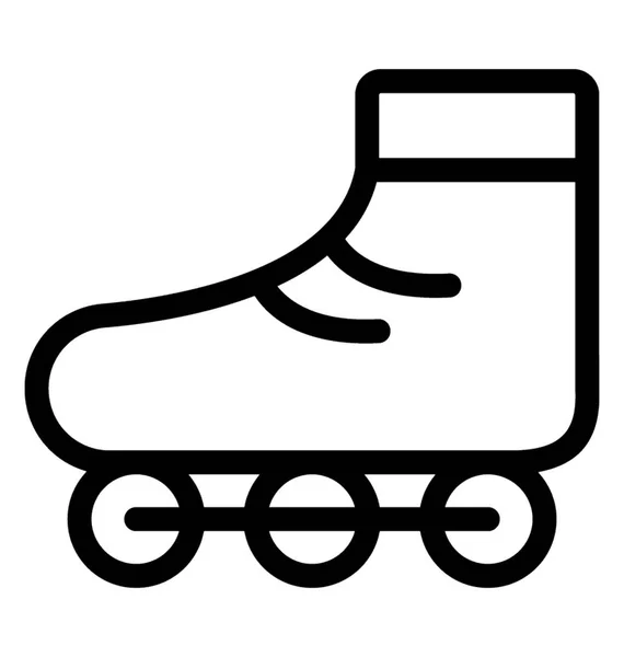 Línea de zapatos de skate Vector Icon — Archivo Imágenes Vectoriales