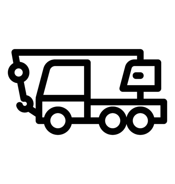 Tow Truck linii wektor ikona — Wektor stockowy