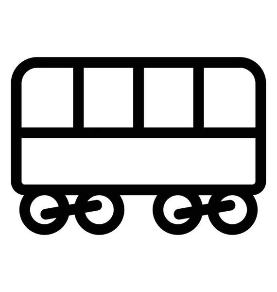 Tren Bogie Line Vector Icono — Archivo Imágenes Vectoriales