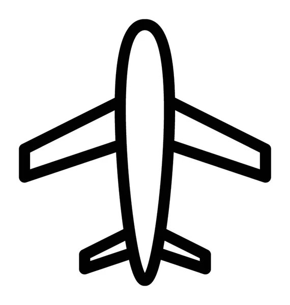 Icône vectorielle de ligne d'avion — Image vectorielle