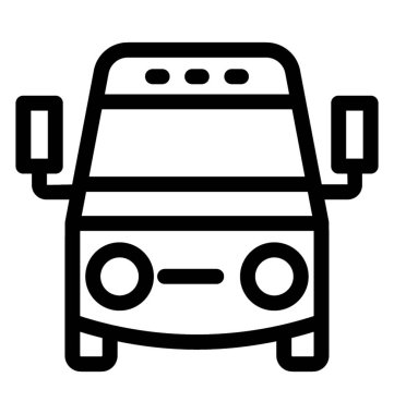 Otobüs hattı vektör simgesi