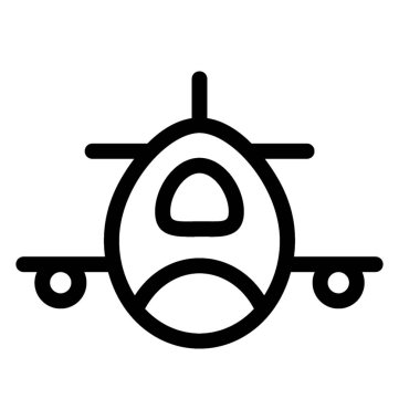 uçağın çizgi vektör simgesi