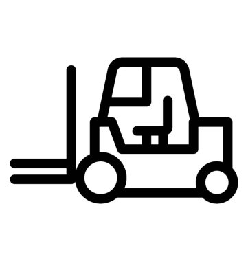 Forklift kamyon satırı vektör simgesi
