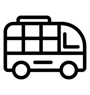 Otobüs hattı vektör simgesi