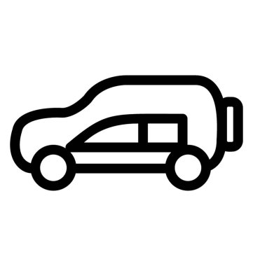 Sedan çizgi vektör simgesi