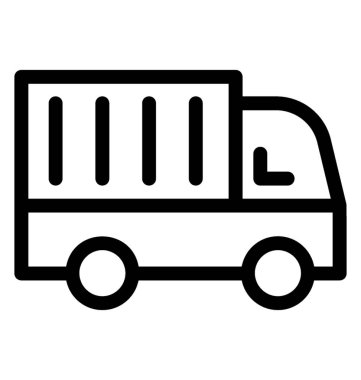 Pikap Van satırı vektör simgesi