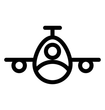 uçağın çizgi vektör simgesi