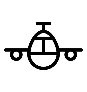 uçağın çizgi vektör simgesi