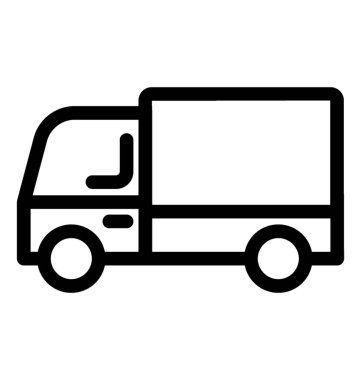 dağıtım van çizgisi vektör simgesi