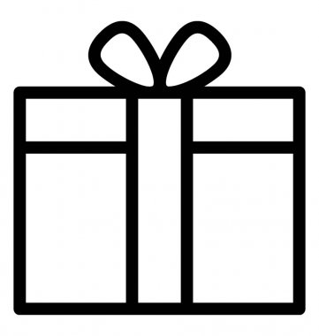 hediye vektör simgesi