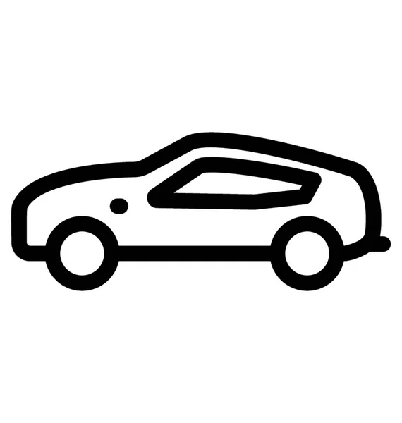 Línea de coche vector icono — Vector de stock