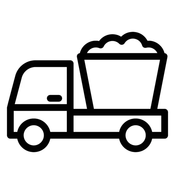 Betão Buggy Line Vector Icon — Vetor de Stock