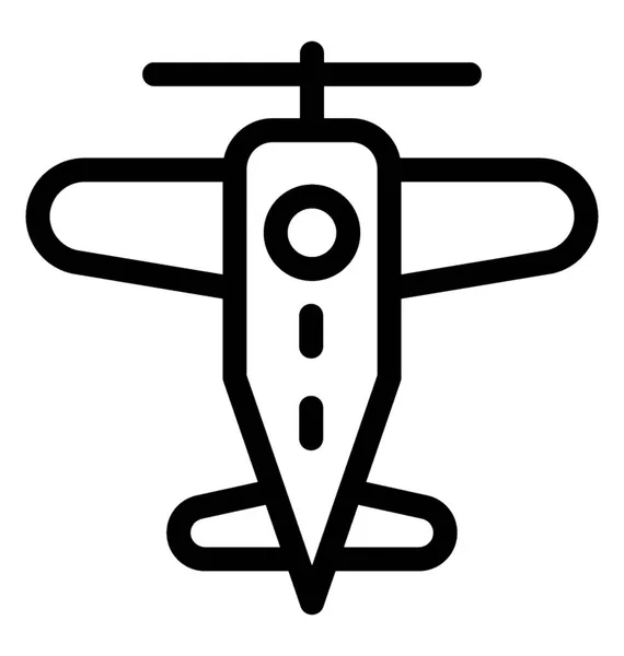 Jet Line Vector Icono — Archivo Imágenes Vectoriales