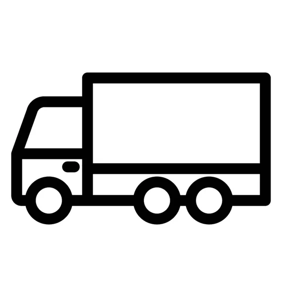Línea de camión de carga Vector Icono — Vector de stock