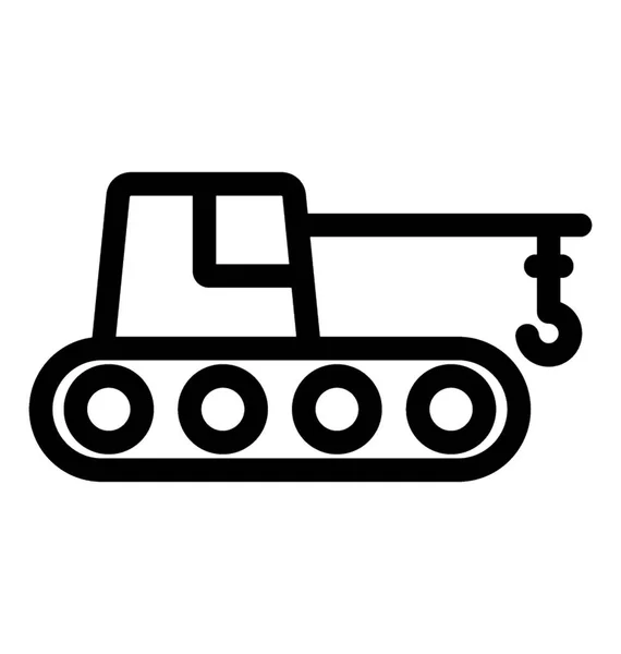 Tow voertuig lijn Vector Icon — Stockvector